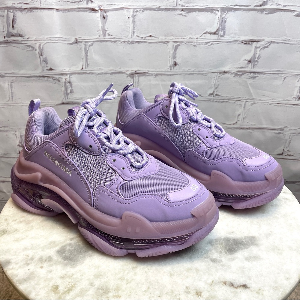 Balenciaga Purple Triple S Sneakers